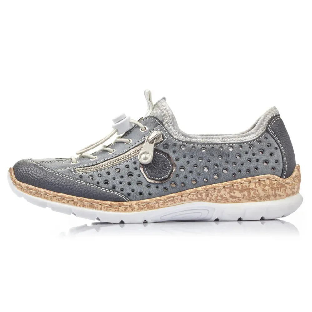 Rieker Nikita P6 Atlantic Leather Shoe (Women's)