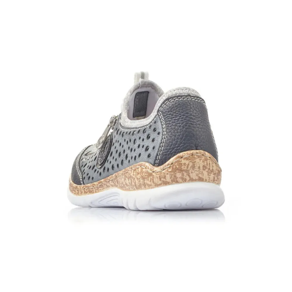Rieker Nikita P6 Atlantic Leather Shoe (Women's)