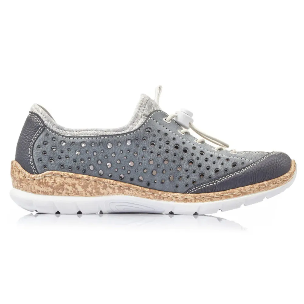 Rieker Nikita P6 Atlantic Leather Shoe (Women's)