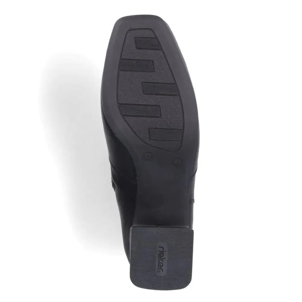 Rieker Susi 73 Black Leather Bootie (Women's)