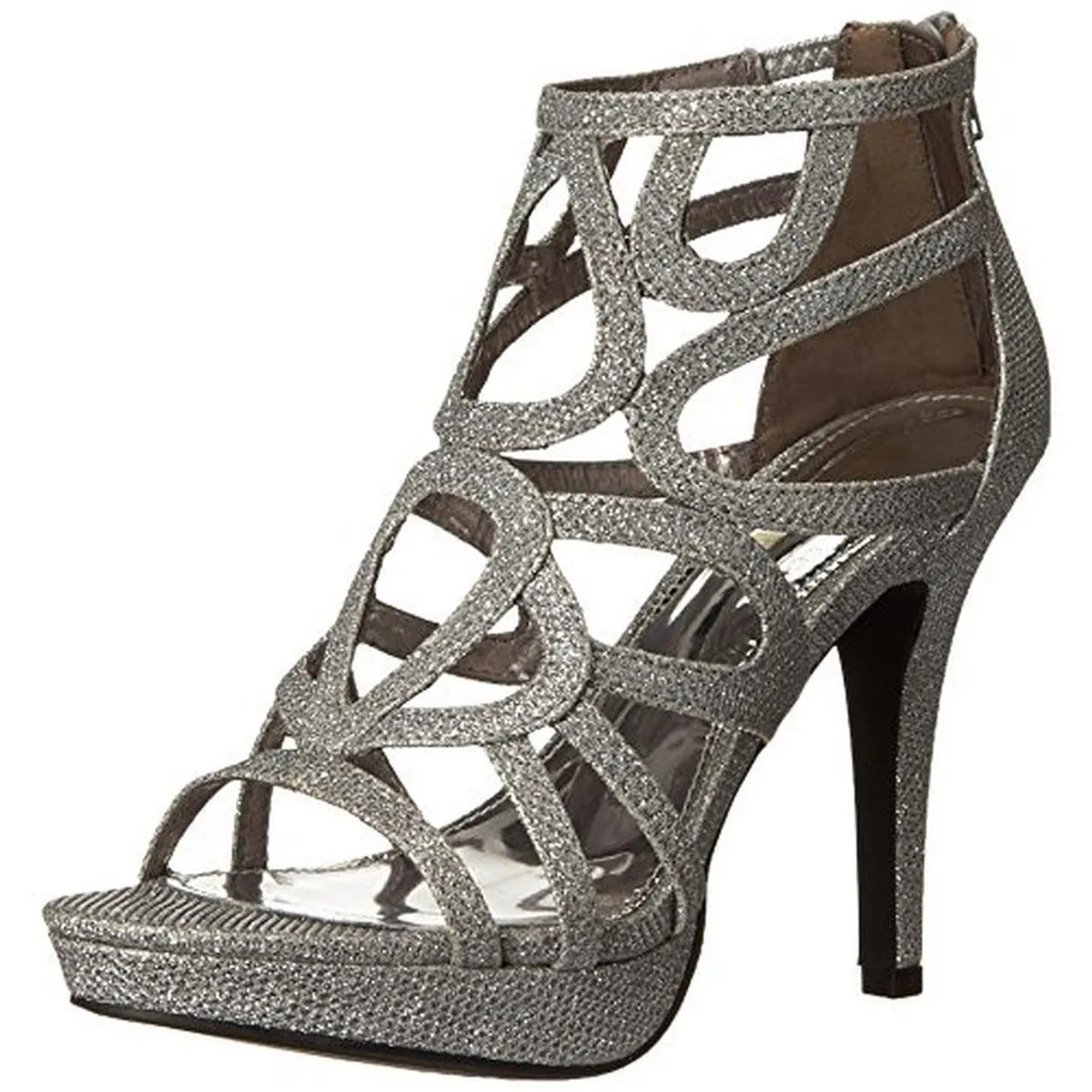 Rocko Womens Glitter Platform Evening Sandals