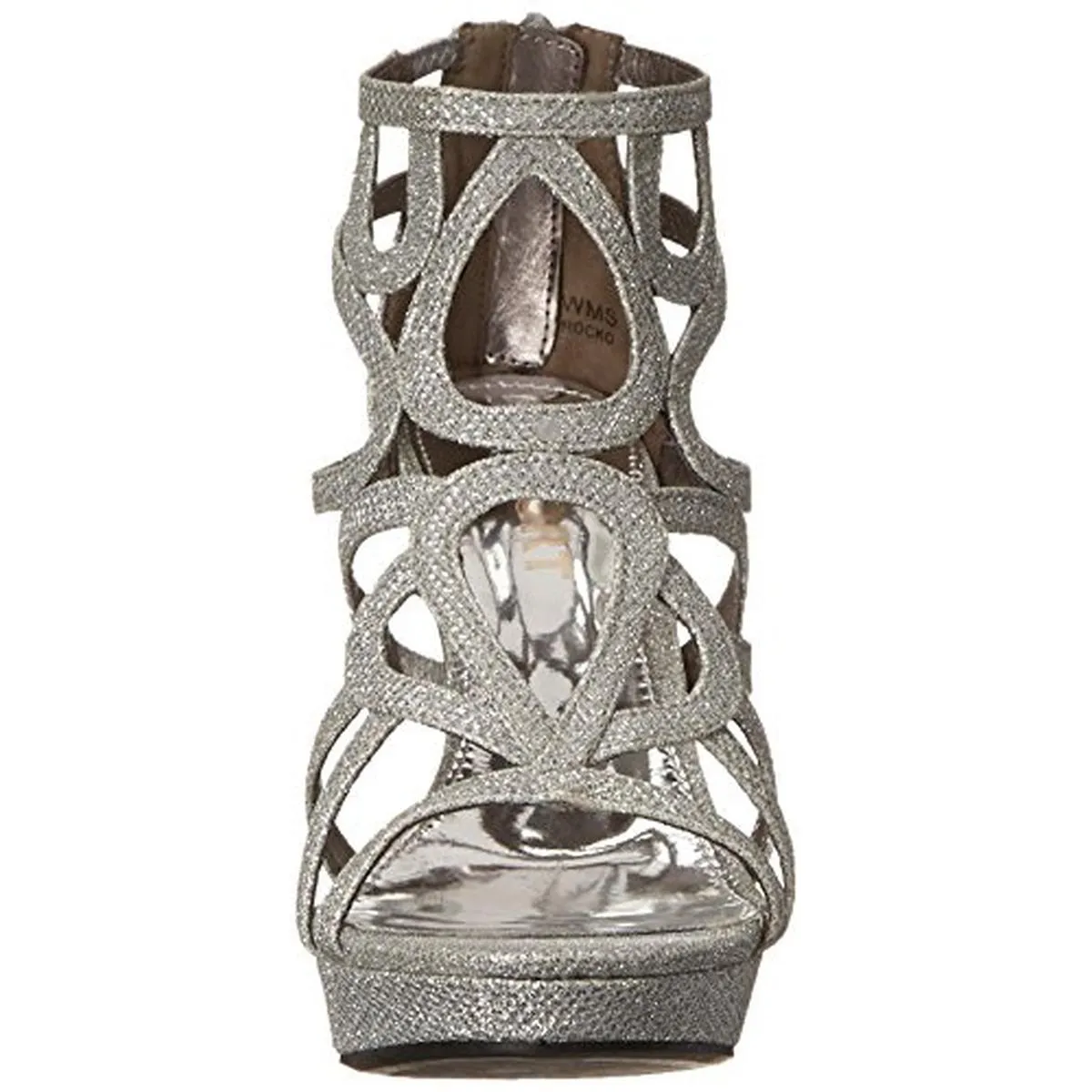 Rocko Womens Glitter Platform Evening Sandals