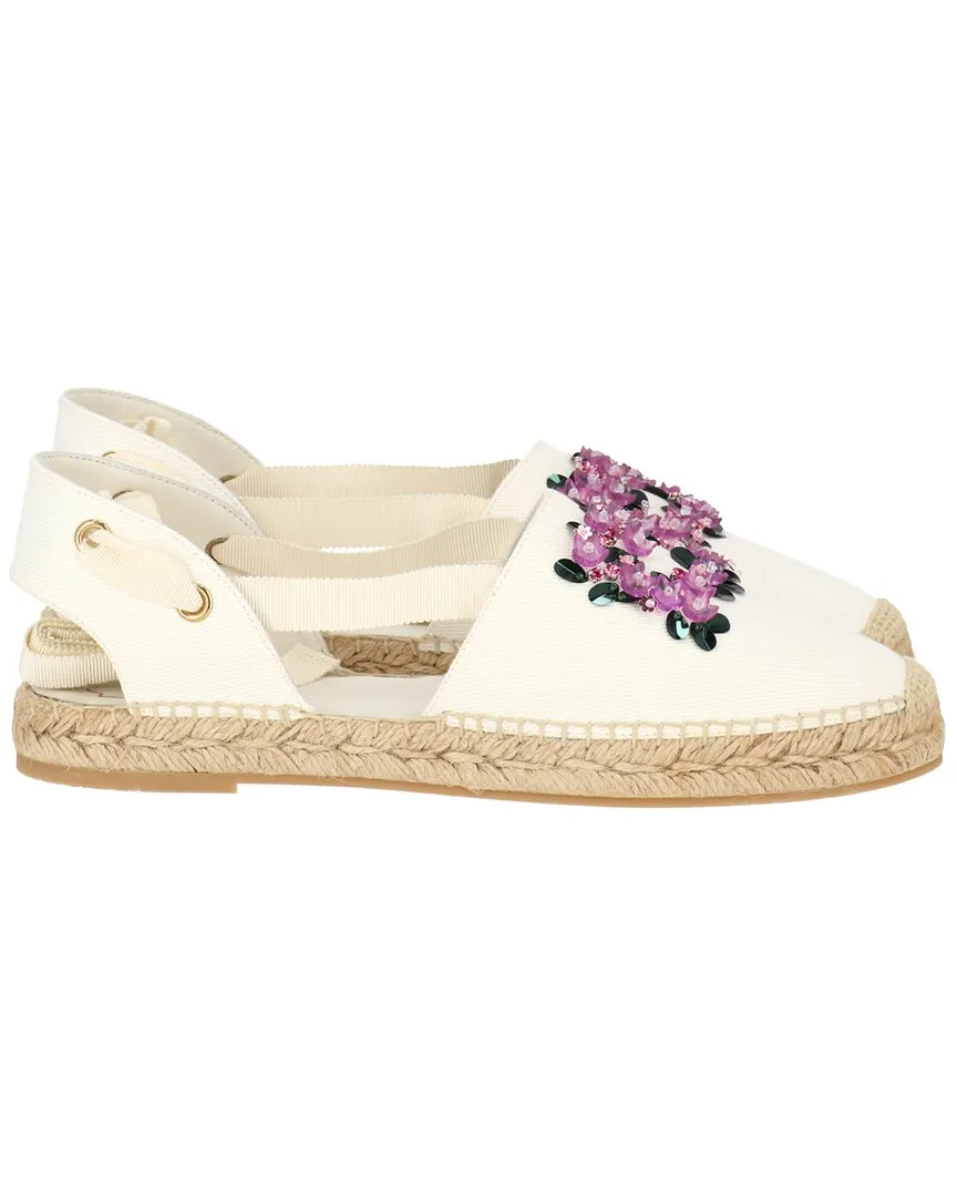 Roger Vivier Canvas Espadrille
