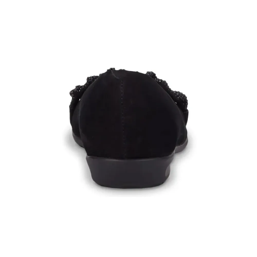 Ros Hommerson FiFi-2 Black Micro Suede Slip-On (Women's)