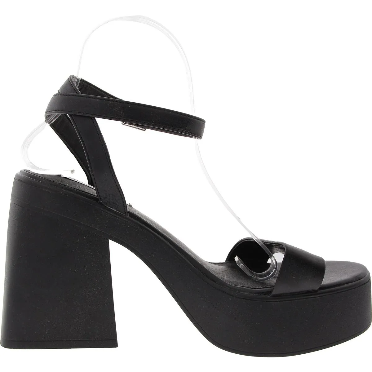 Rosetta Womens Adjustable Faux Leather Platform Sandals