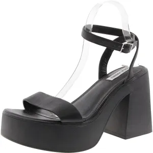 Rosetta Womens Adjustable Faux Leather Platform Sandals