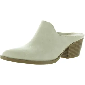 Rubinn  Womens Block Heel Faux Leather Slide