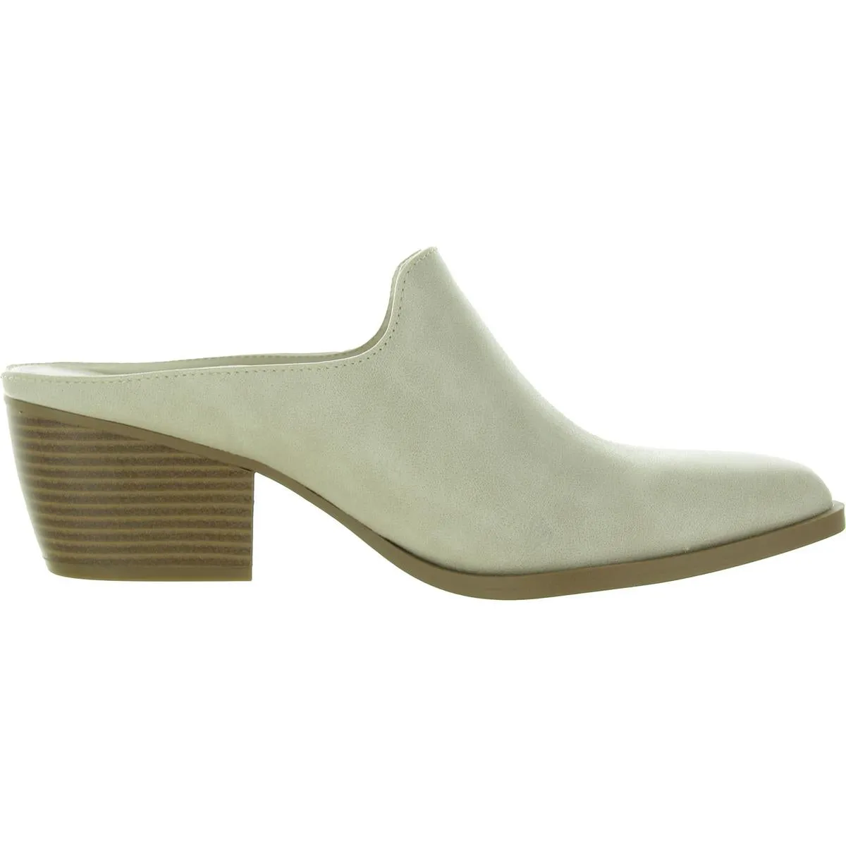 Rubinn  Womens Block Heel Faux Leather Slide
