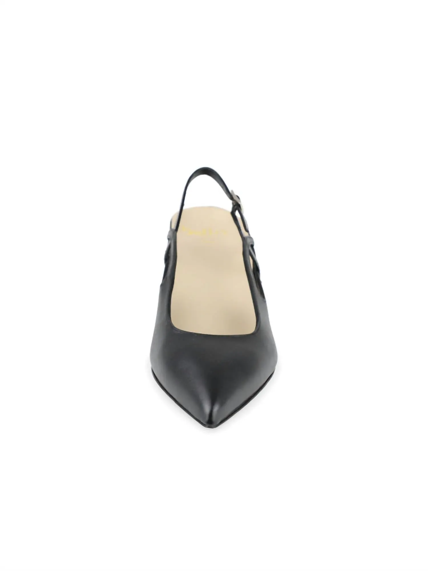 Sadetta Pointed Toe Slingback In Black Leather