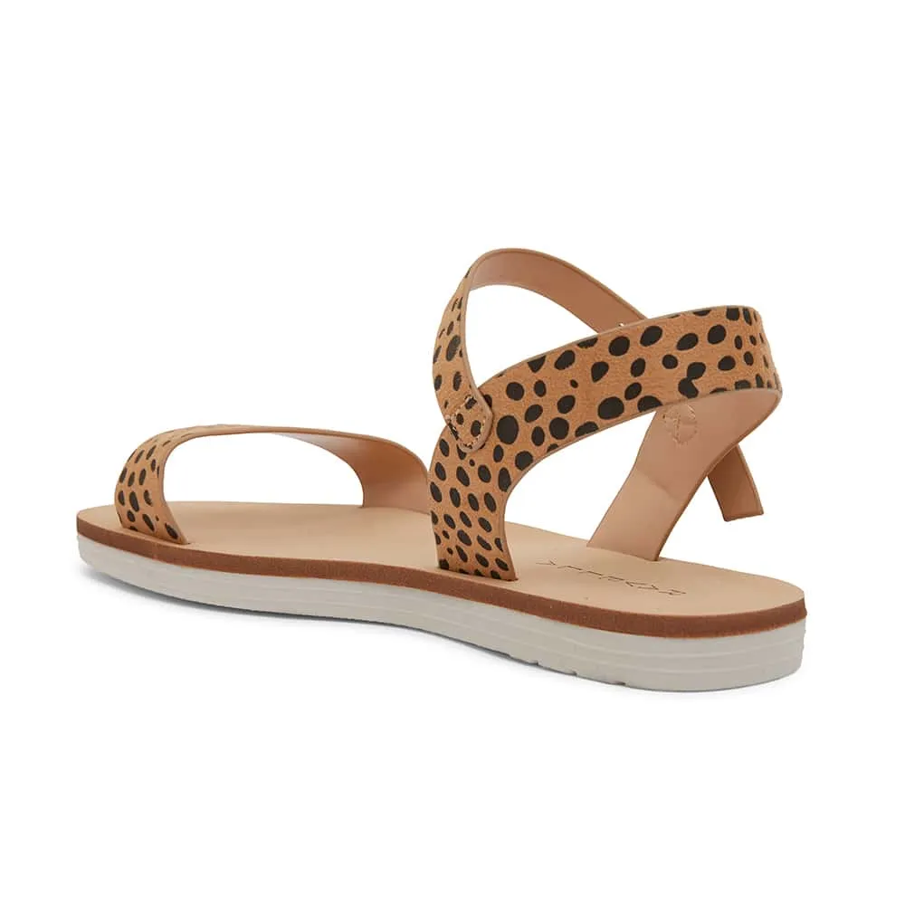 Salem Sandal in Nude Cheetah Smooth