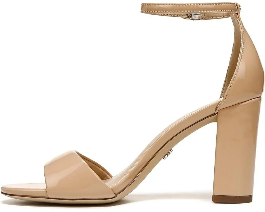 Sam Edelman Robyn Sandals Women's 9 Beige Leather Ankle Strap Block Heel KHD280