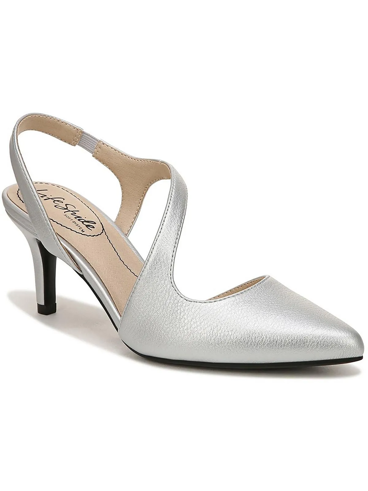 Santorini Womens Faux Leather Slip On Pumps