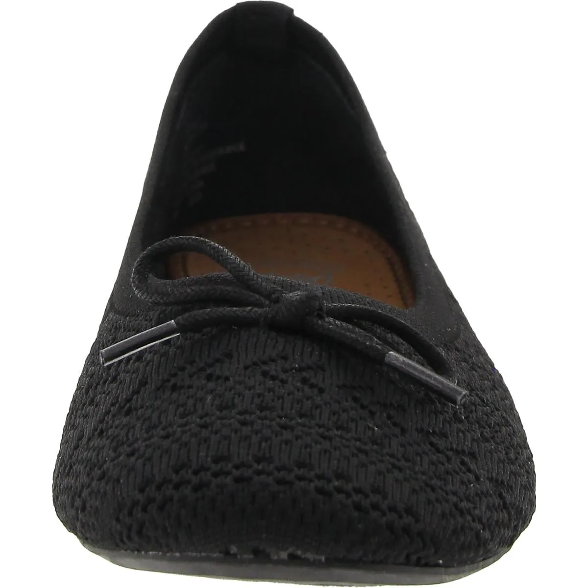 Sashay Womens Bow Knit Ballet Flats