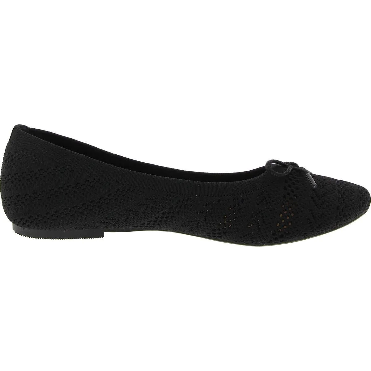 Sashay Womens Bow Knit Ballet Flats