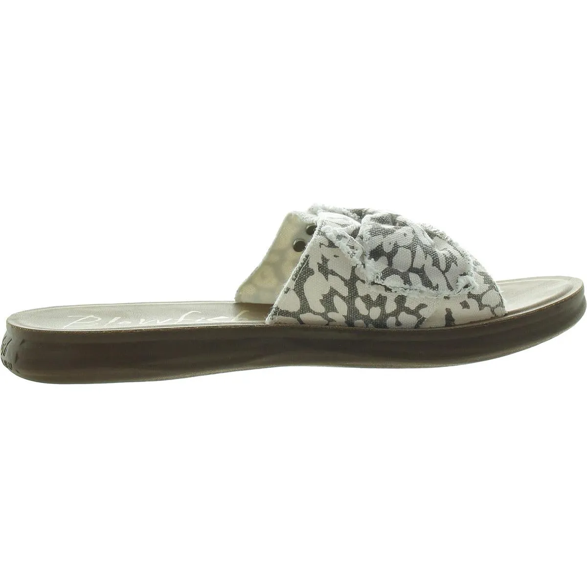 Saturn Womens Bow Canvas Slide Sandals