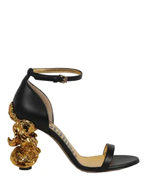Sculpted Baroque Heel Sandals