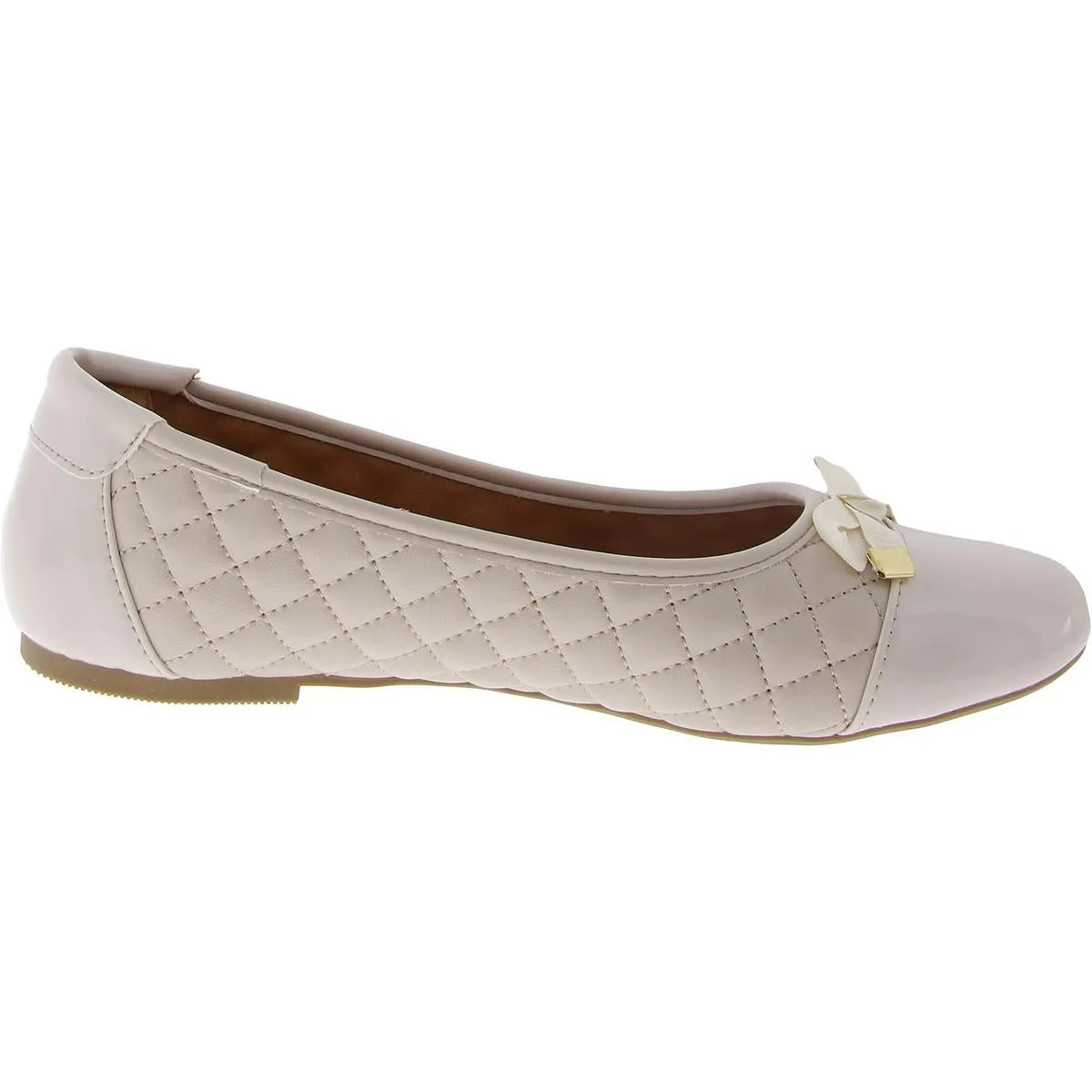 Seaglass Womens Faux Leather Almond toe Ballet Flats