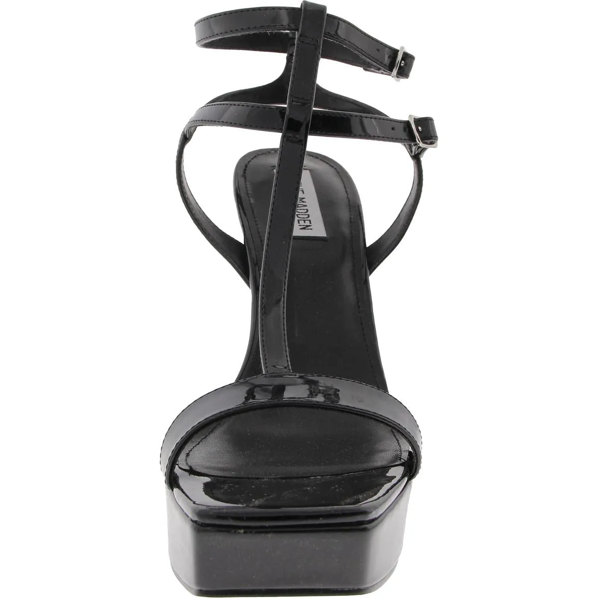 Selma Womens Adjustable Patent Platform Sandals