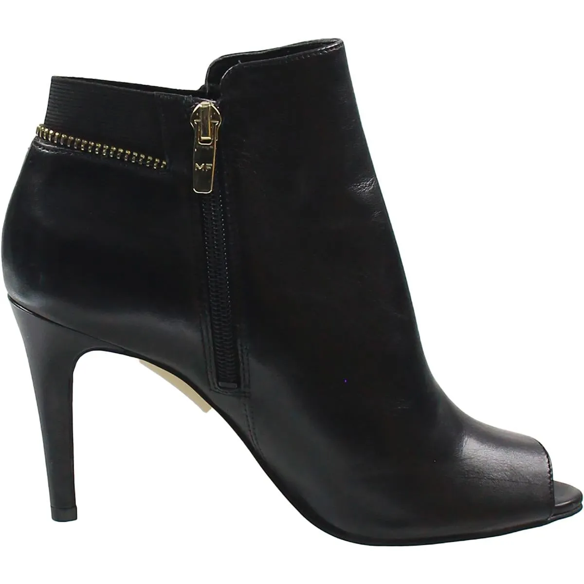 Serenity Womens Double Zipper Open Toe Ankle Boots