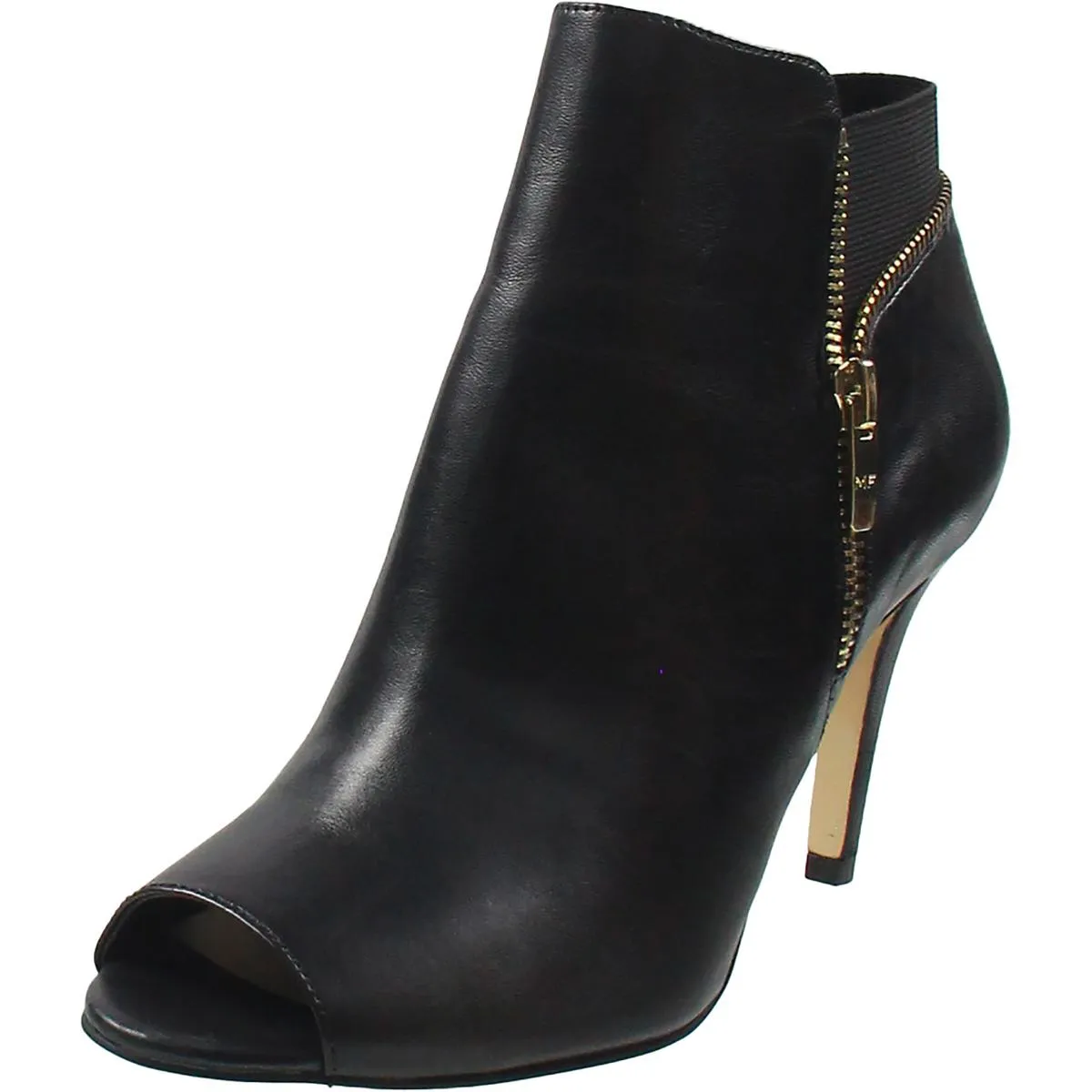 Serenity Womens Double Zipper Open Toe Ankle Boots