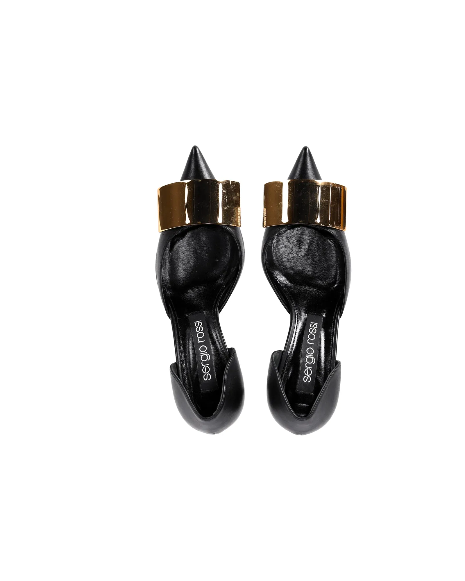 Sergio Rossi Miroir Pumps in Black Leather