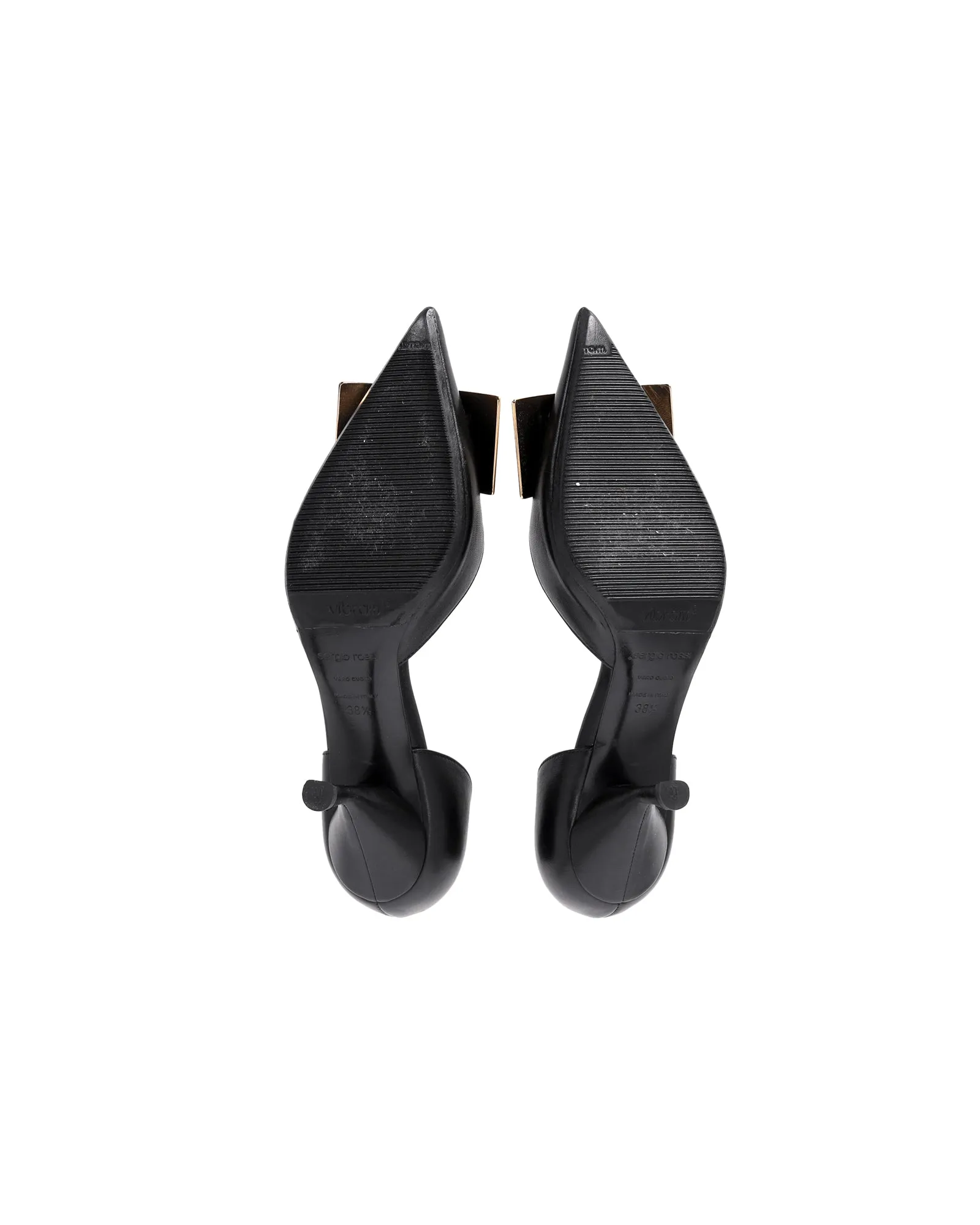 Sergio Rossi Miroir Pumps in Black Leather