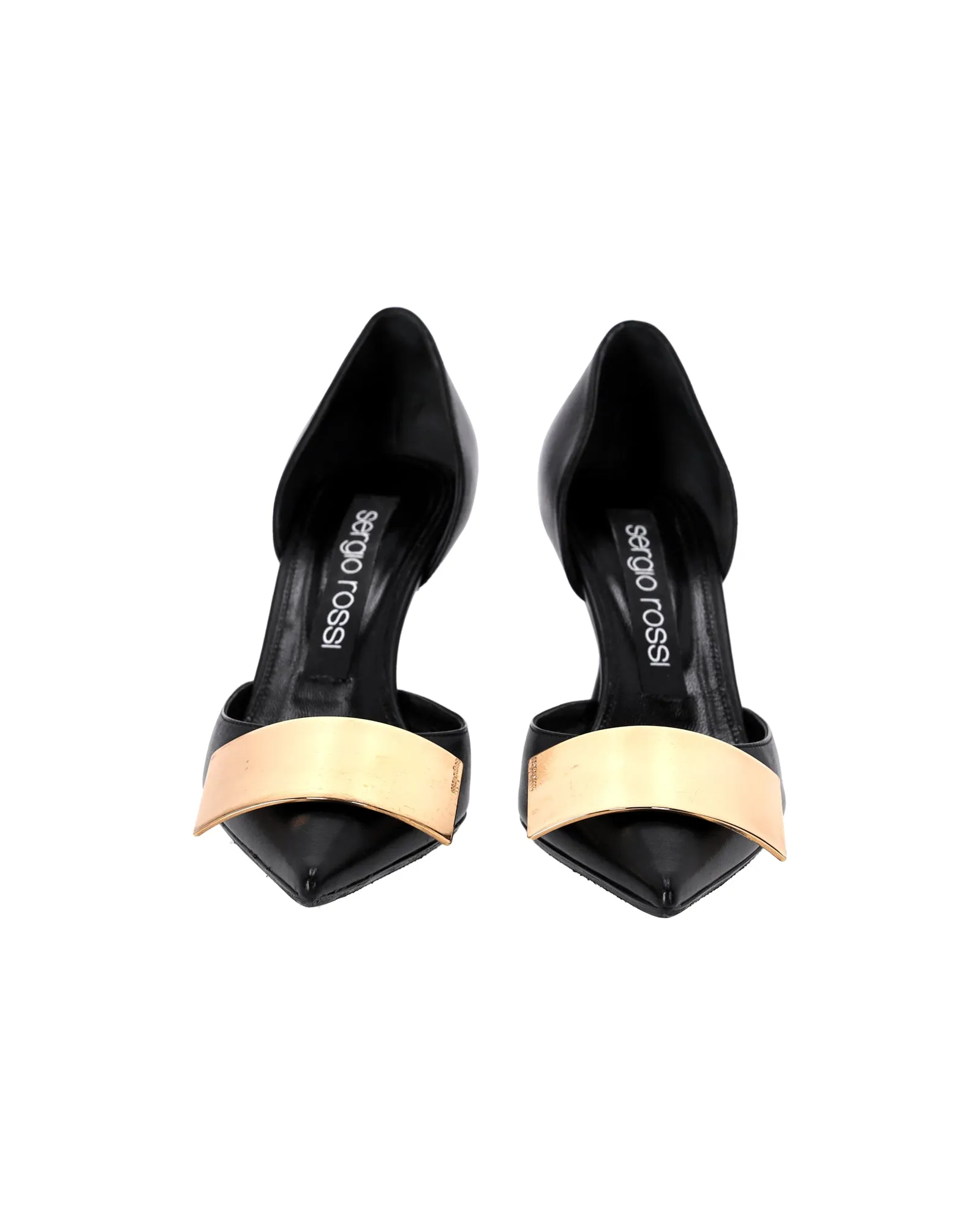 Sergio Rossi Miroir Pumps in Black Leather