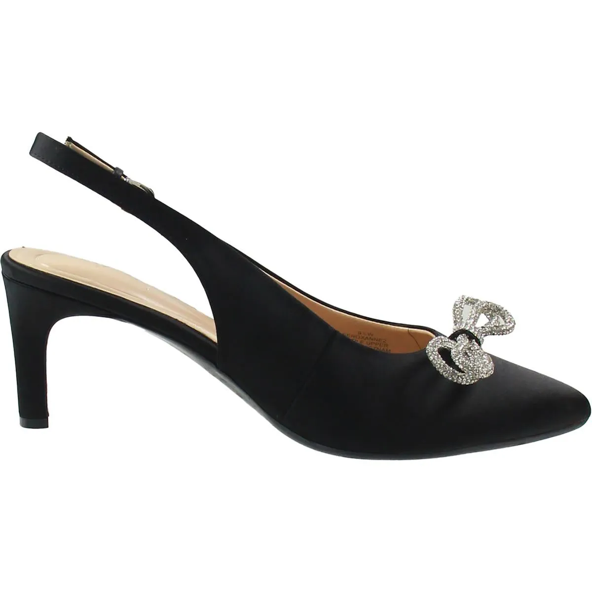 SEROXANNE2 Womens Jeweled Manmade Slingback Heels