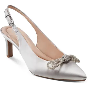 SEROXANNE2 Womens Jeweled Manmade Slingback Heels