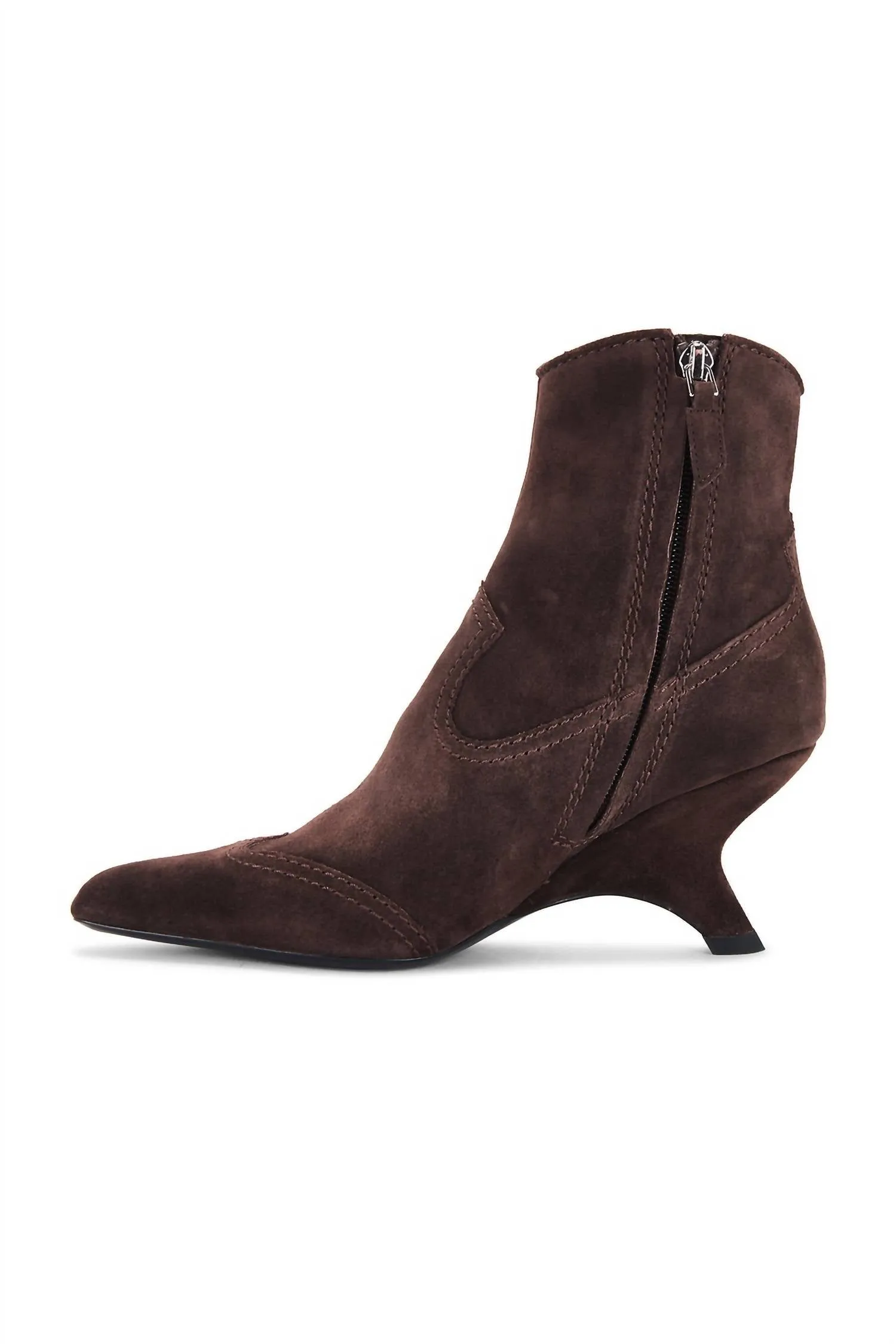 Shadow Western Bootie In Cacao