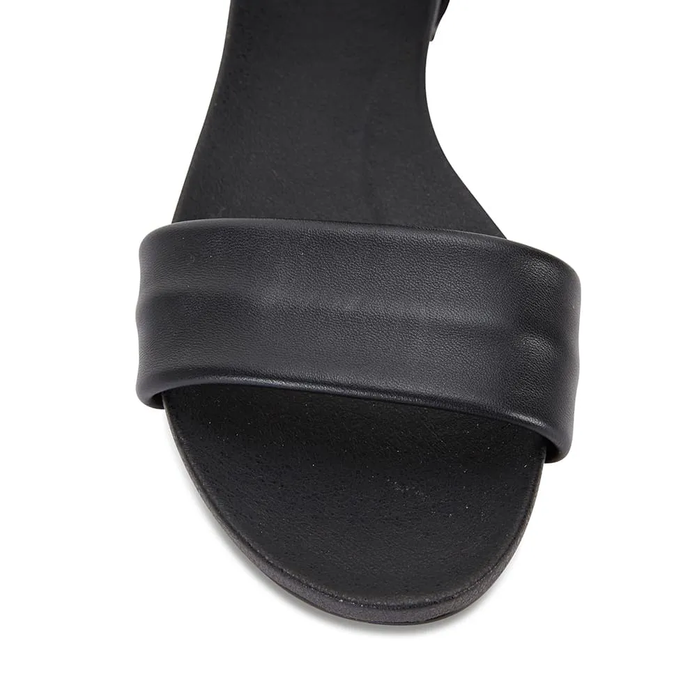 Shay Sandal in Black Leather