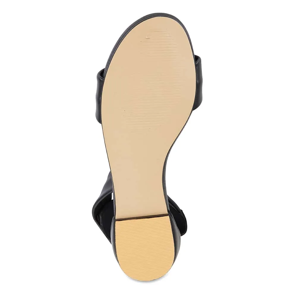 Shay Sandal in Black Leather