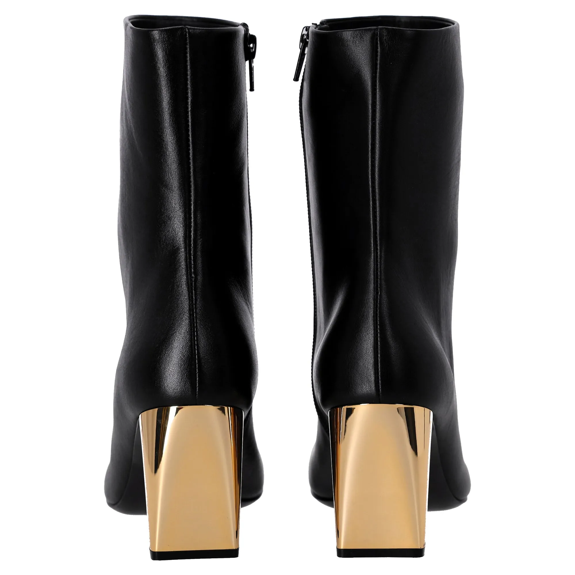 Short black boots with gold base