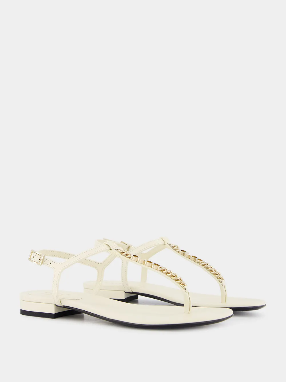 Signoria White Thong Sandals
