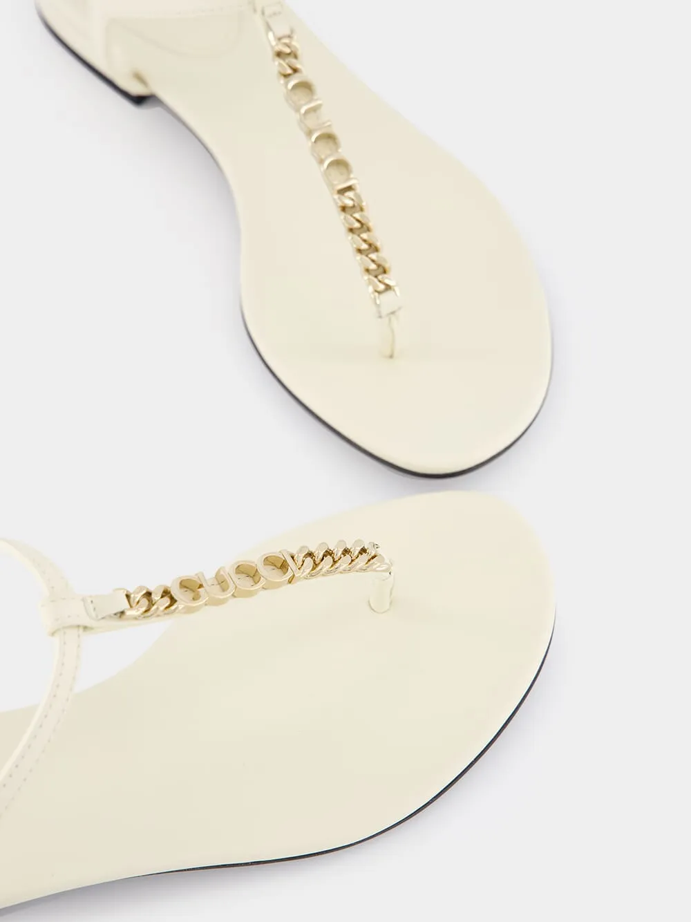 Signoria White Thong Sandals