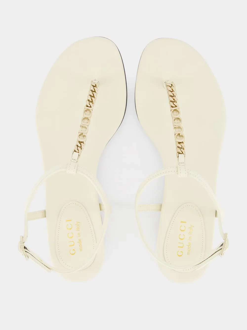 Signoria White Thong Sandals