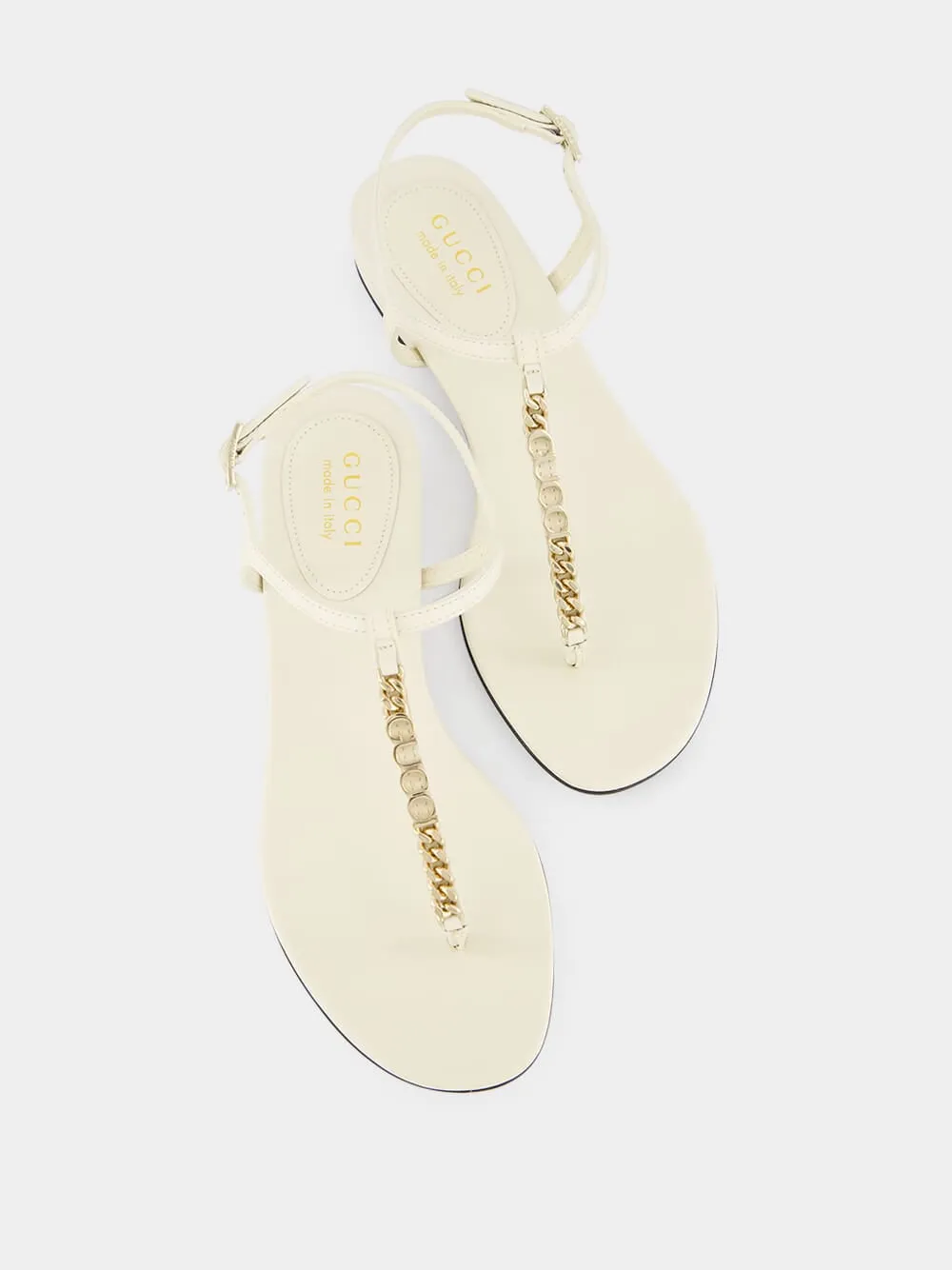 Signoria White Thong Sandals