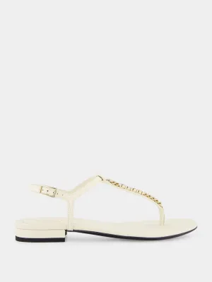 Signoria White Thong Sandals