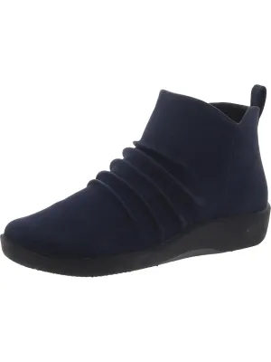 Sillian Gemma Womens Faux Suede Zip Up Ankle Boots