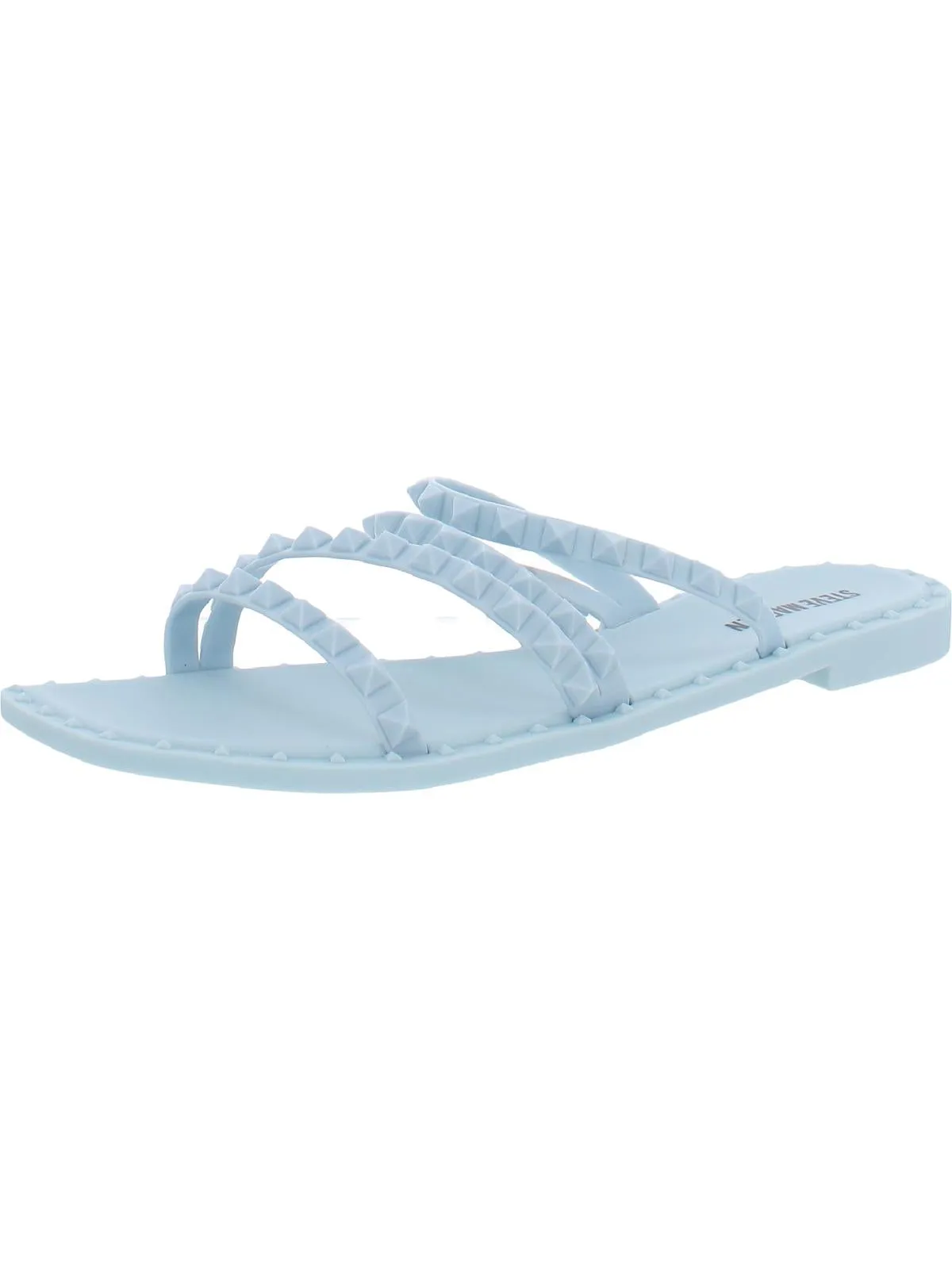 Skyler J Womens Slip On Studded Slide Sandals