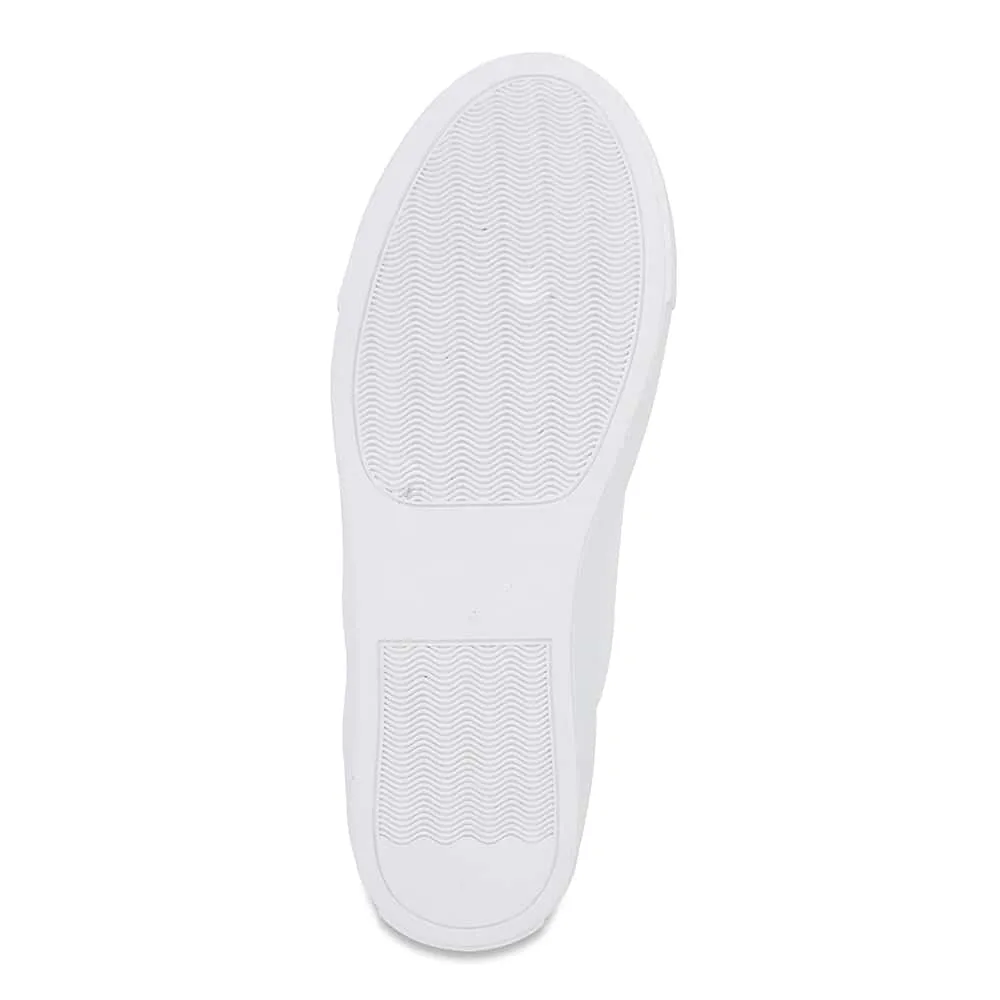 Snap Sneaker in White Leather