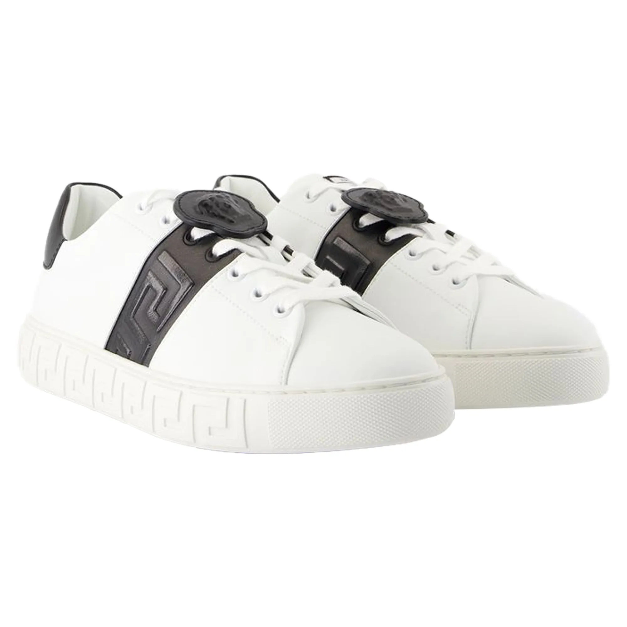 Sneakers - Versace - Leather - White