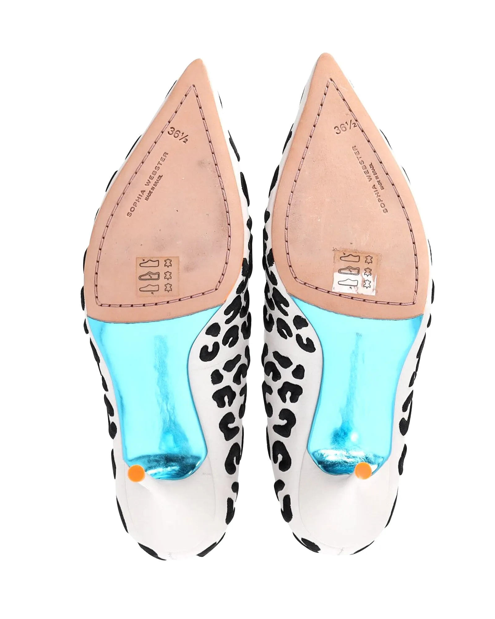 Sophia Webster Printed Pumps in White Leather