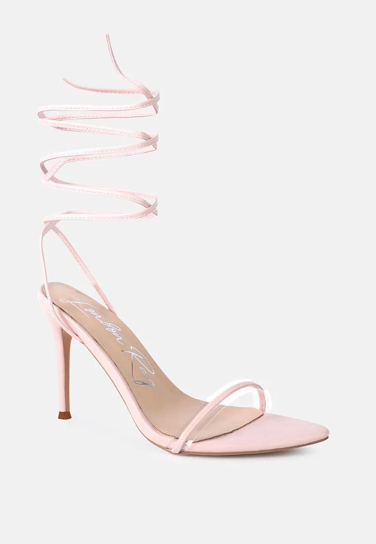 sphynx high heel lace up sandals