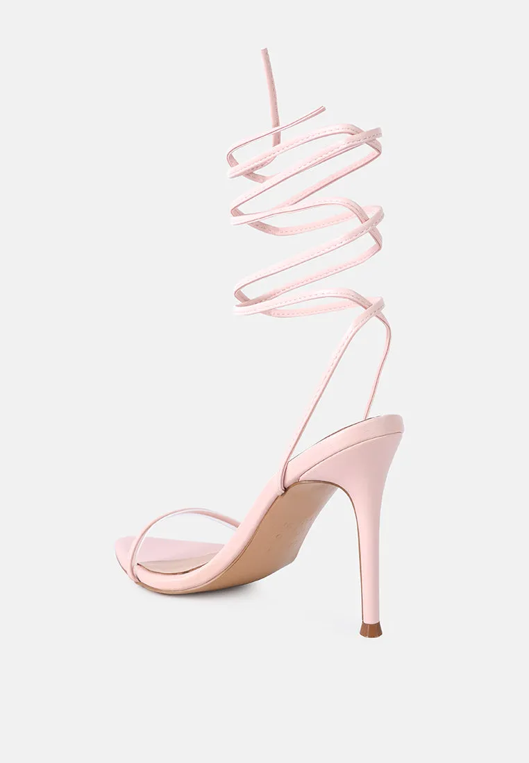 sphynx high heel lace up sandals
