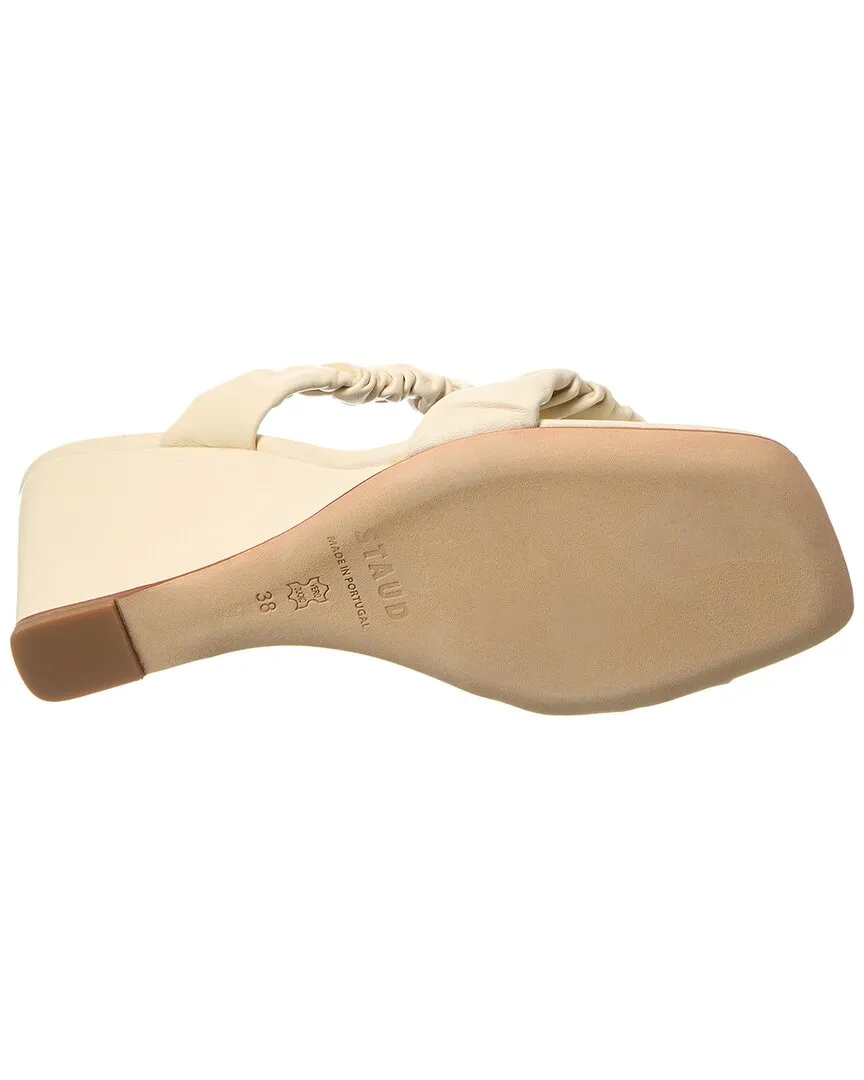 STAUD Frankie Leather Wedge Sandal
