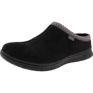 Stellar Womens Embroidered Faux Fur Slip-On Sneakers