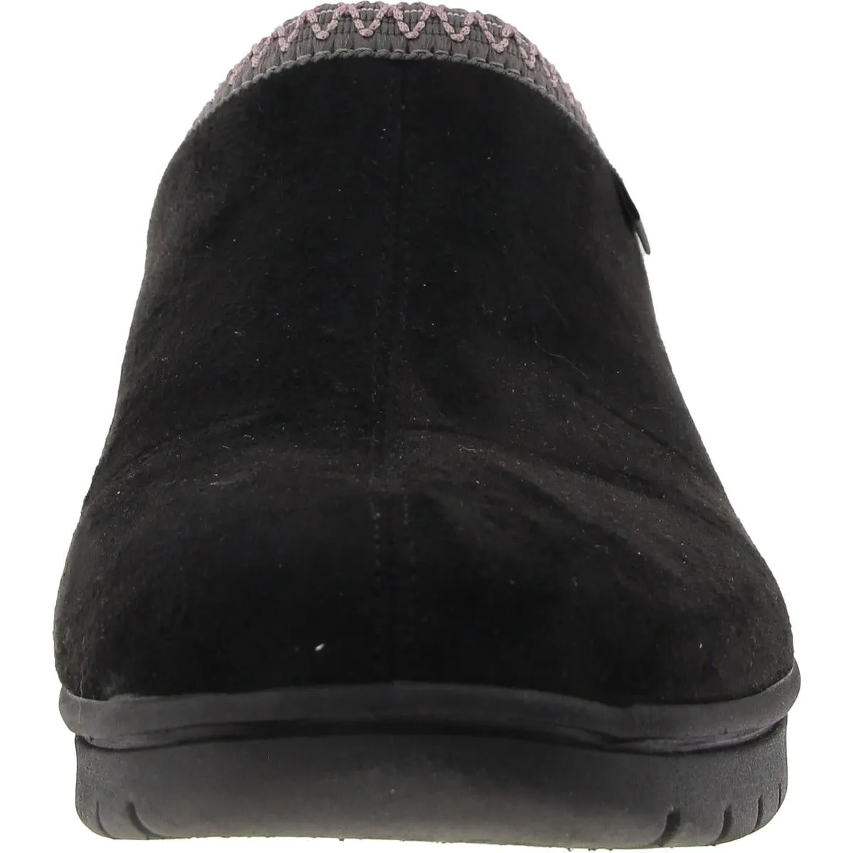 Stellar Womens Embroidered Faux Fur Slip-On Sneakers