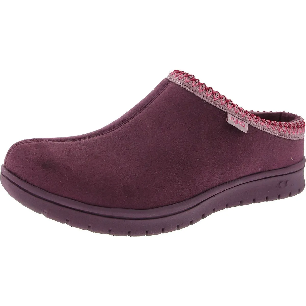 Stellar Womens Embroidered Faux Fur Slip-On Sneakers