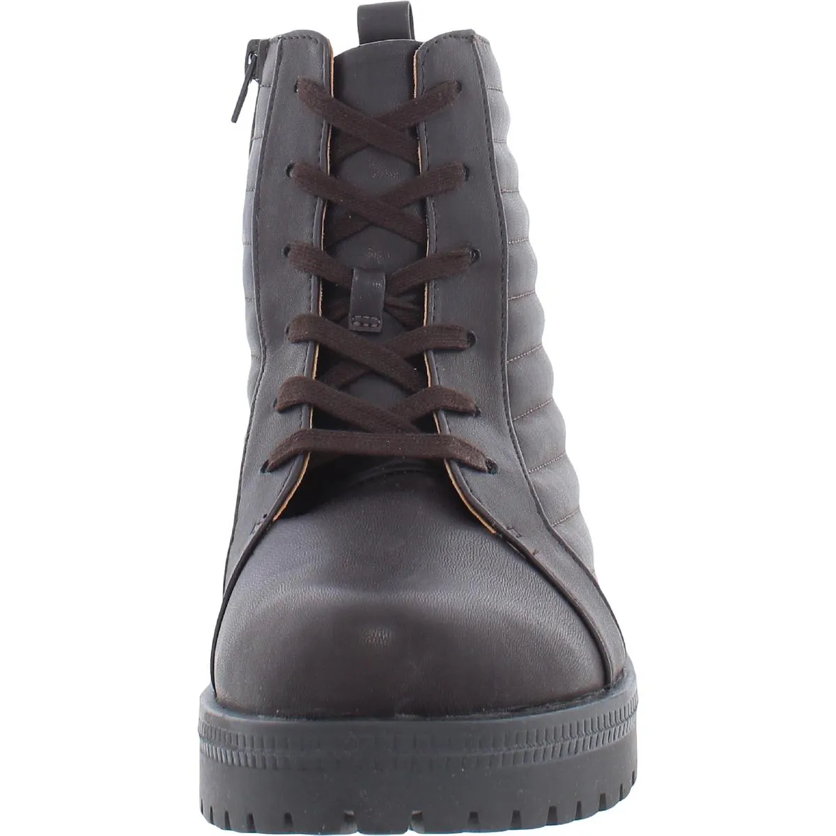 Stormy Womens Faux Leather Riding Mid-Calf Boots